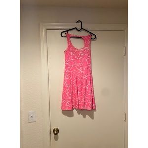 ❤️❤️ Pink and White Fit n Flare Dress